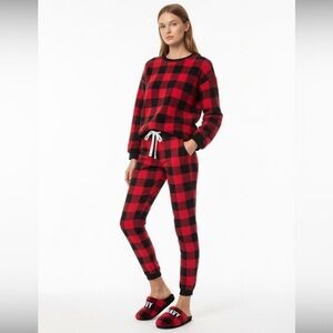 Buffalo Plaid Sweat Pants
